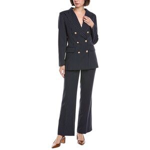 Pascale La Mode Womens  2Pc Suit, Blue